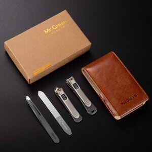 MR.GREEN Nail Clipper Stainless Steel Manicure Pedicure Set 4 Pcs Set Kit NEW